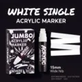 Λευκό ακρυλικό μαρκαδόρο 15mm φαρδιά μύτη σετ jumbo μαρκαδόρων για σχέδιο και τέχνη. - Λευκό