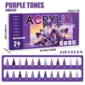 24 Colors Acrylic Paint Markers Set, Water-based Art Drawing Pens for Rock Painting DIY Crafts. - Purple Series (24 Colors)