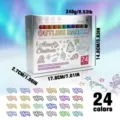 24 Xromata Markor Perigrammatos Dipli Grammi Metallika Set gia Kartes Zografiki - Χρώμα 24