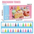 Lot de 24 Marqueurs Acryliques Couleurs Pastels Feutres Peinture Liquide pour Dessin Loisirs - 24 couleurs macaron