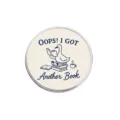 Cute reading duck metal brooch detail, artistic cartoon badge design, clothing accessory. - Round Reading Duck Style (YP3596)