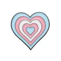 Transgender pride flag nested heart metal enamel pin brooch badge fashion jewelry accessory - Nested Heart Shape Style (xz9557)