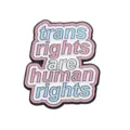 Trans rights enamel pin metal brooch pride badge apparel accessory cute lapel pin gift - Stacked English Letters Pride Flag Style (xz9552)