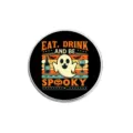 Vintage καρφίτσα φάντασμα Halloween με ρετρό αστείο κείμενο, τέλειο τρομακτικό αξεσουάρ. - Φάντασμα με Κρασί (YP3089)