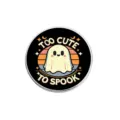 Vintage Halloween ghost enamel pin with cute spooky quote, aesthetic metal badge jewelry. - Ghost Pattern (YP3078)