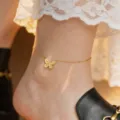 Gold butterfly anklet titanium steel summer beach jewelry cute foot chain accessories for women - Butterfly Anklet