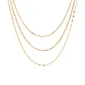 Collier multi-rangs plaque or a trois couches bijou de clavicule elegant pour femme - Or