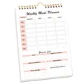 Weekly meal planner notepad with tear-off sheets, grocery list and daily schedule tracker. - 52 Cards / Landscape Tear-Off Planner A