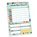 Blocco note pianificatore pasti settimanale con fogli a strappo per il monitoraggio giornaliero. - 52 Carte / Planner orizzontale a strappo E