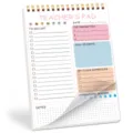 Detailed view of the teacher planner pad featuring daily to-do lists and class schedules. - Pink