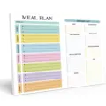 Magnetic weekly meal planner notepad with grocery list, daily meal tracking and organizer. - B5 Tear-Off Fridge Planner Style A