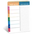 Weekly meal planner notepad with grocery list and spiral binding for daily organization. - A5 / Style A