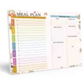 Magnetic weekly meal planner notepad with grocery list, daily menu organizer fridge pad. - B5 Tear-Off Fridge Planner Style C