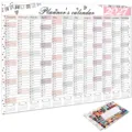 2027 annual wall calendar planner with monthly grids and cute stickers for office home organization. - 2027 Cartoon Calendar Posters - No. 13