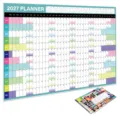 2027 wall planner calendar detail view with monthly grids and colorful reminder sticker sheets included. - 2027 Calendar Posters - Cyan No. 7
