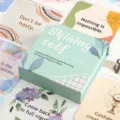 Inspirational affirmation cards set with positive daily quotes in a lovely green box. - Motivational Greeting Card Green