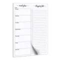 Minimalist meal planner and shopping list notepad with weekly schedule layout for easy planning. - Tear-off Planner No. 2