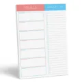Weekly meal planner notepad with magnetic grocery list pad for kitchen fridge organization. - Tear-off Planner No. 1