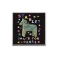 Vintage doodle Dala horse enamel pin badge cute retro quote brooch clothing accessories - Wooden Horse Pattern (ZP2941)