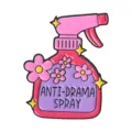Cartoon anti-drama spray enamel pin, funny emotion relief brooch badge variant item. - Anti-Drama Spray Style (QHXZ6099)