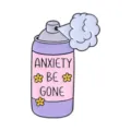 Cute anxiety relief spray bottle enamel pin cartoon funny alloy badge clothing accessory - Anxiety Be Gone Style (QHXZ6100)