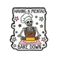 Cute funny skeleton chef enamel pin metal brooch badge for bag clothing apparel accessories - Skeleton Chef Funny Style (UVXZ228)