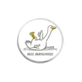Funny cartoon white goose metal brooch badge, cute fail fabulously pin for school backpack decor. - Humorous Goose (YP1358)