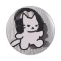 Cute cat pin badge aesthetic cartoon metal brooch for school bag backpack apparel decor. - Headphones White Cartoon Cat Style (MXZ533)