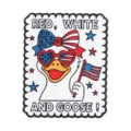Cute US Independence Day goose enamel brooch, fun flag design badge for clothes and bags. - Goose Pattern (UVXZ362)