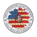 American Independence Day enamel pin badge with patriotic quote and floral design. - Peace Flower Pattern (UVXZ363)