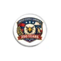 USA 250. Jubiläum Gedenkmünze Amerika 1776-2026 Adler Freiheitsglocke Abzeichen - Adler Und Freiheitsglocke Kombi (YP630)