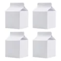 Boîtes cadeaux en papier carton de lait blanc lot de 4 pour fête de mariage et emballage. - Lot de 24 / Blanc