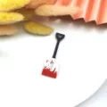 Halloween mini shovel resin charm DIY acrylic earring pendant spooky craft material accessory - Square Spatula