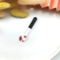 Mini wrench shape resin charm red white DIY handmade earring jewelry material variant - Wrench