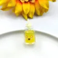 Süßer Cartoon Ausdruck Frucht Glasbecher DIY Schlüsselanhänger Anhänger Detailansicht - Gelb