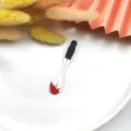 Halloween blood spoon acrylic charm pendant DIY earring handmade craft accessory supplies - Spoon