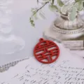 Roter doppelter Glück chinesischer Legierung Anhänger für DIY Handarbeit Schmuck Ohrringe - Rot Lackiertes Doppeltes Glück