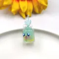 Süße Cartoon Ausdruck Frucht Glas Flasche Schlüsselanhänger DIY Zubehör Hauptansicht - Blau