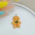 Harz Lebkuchenmann Anhänger Detailaufnahme, süßes DIY Schmuck Zubehör für Halskette Ohrringe. - Stil 1