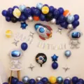 Astronaut raket ruimte thema verjaardag feest ballon set voor jongens decoratie - Ruimte Thema Verjaardag Stijl A
