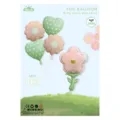Foil balloon set with cute daisy and heart shapes, perfect for birthday party decorations. - INS Style Elegant Daisy 5-Piece Set - Orange Pink / 5 Pieces