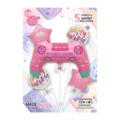 Roze gamecontroller folie ballon set, verjaardagsfeest decoratie ballonnen met sterren. - Verjaardag Roze Gamepad Set