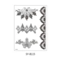 Black lace temporary tattoo sticker sheet mandala floral body art waterproof transfer decal - Mandala Tattoo Style (SY-B115)