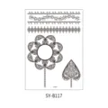 Temporary tattoo sticker lace henna mandala floral design sheet black body art style - Mandala Tattoo Style (SY-B117)