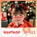 Kids Chinese New Year face tattoo stickers cute red fish temporary waterproof stickers for kids party - New Year Koi Knot (SP-013)