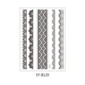 Black lace temporary tattoo sticker sheet elegant floral body art waterproof transfer decal - Mandala Tattoo Style (SY-B120)