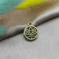Ciondolo per gioielli DIY in metallo in stile cinese dorato per la creazione di orecchini. - Felicità (YZ577) / 10 Pezzi/Confezione / Oro