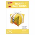 22 inch vierkante geschenkdoos aluminium folie ballon met zilveren lint voor feestjes - Goud Met Zilveren Lint / 22 Inch