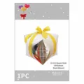 22 inch zilveren vierkante geschenkdoos aluminium folie ballon met gouden lint voor feest - Zilver Met Gouden Lint / 22 Inch