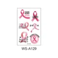 Feuille de tatouage temporaire ruban rose sensibilisation cancer du sein pour femmes. - Ruban rose WS-A129 / 120*76mm